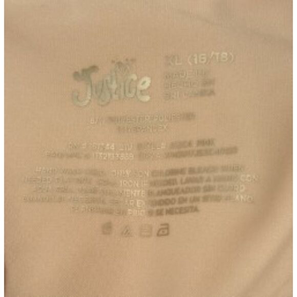 Justice Girls Size XLarge (16/18) Pink & Gold Leotard - Picture 4 of 4